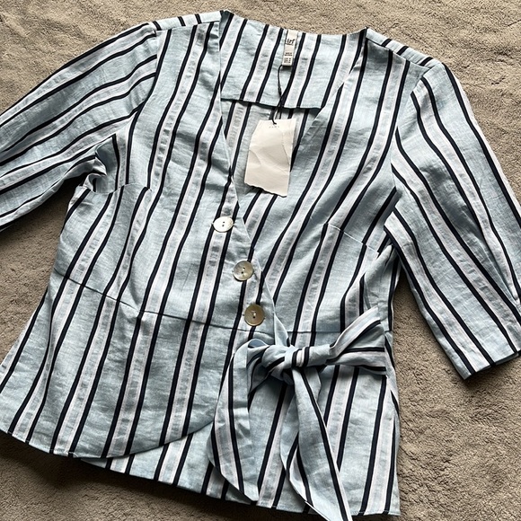 Zara Linen Blend Top - Picture 4 of 12